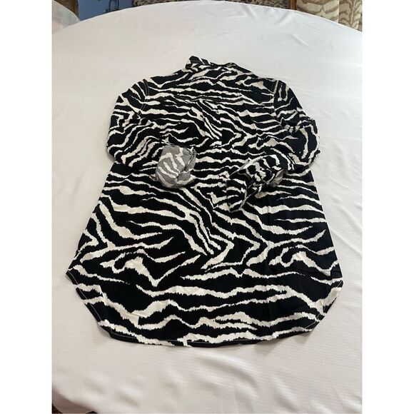Casa Cabana Zebra Stripe Button Up Shirt Size XS New - Picture 4 of 6